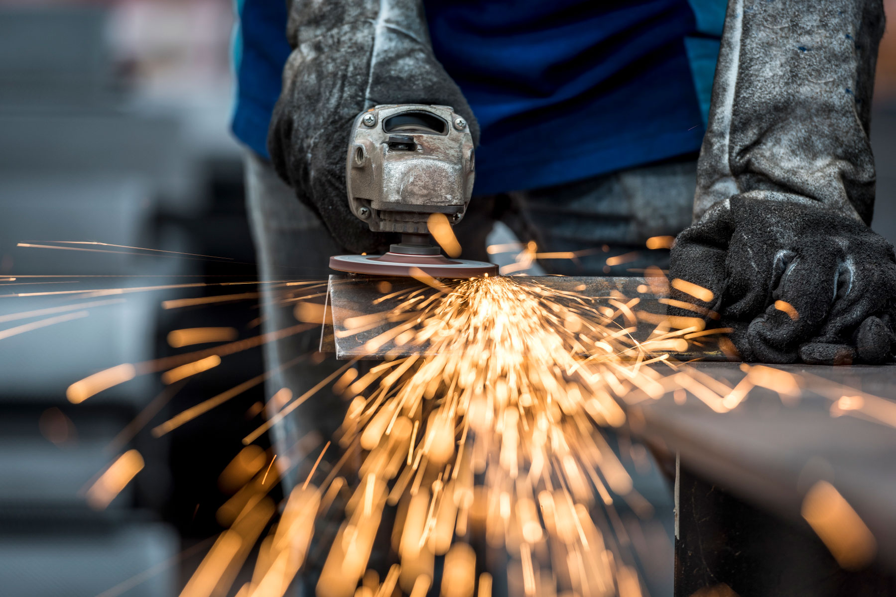 Man welding metal